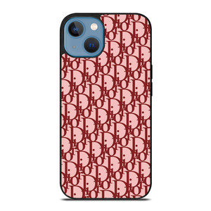 CHRISTIAN DIOR RED CHRISTIAN DIOR PARIS MONOGRAM iPhone 13 Case Cover