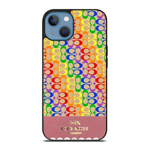 COACH NEW YORK ICON PINK LOGO iPhone 13 Case Cover COACH NEW YORK ICON PINK LOGO iPhone 13 Case Cover