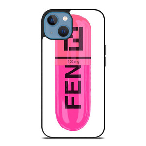 FENDI LOGO 100 MG PINK DRUG ICON iPhone 13 Case Cover FENDI LOGO 100 MG PINK DRUG ICON iPhone 13 Case Cover
