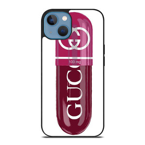 GUCCI LOGO 100 MG PINK DRUG ICON iPhone 13 Case Cover GUCCI LOGO 100 MG PINK DRUG ICON iPhone 13 Case Cover