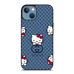 GUCCI LOGO HELLO KITTY BLUE iPhone 13 Case Cover GUCCI LOGO HELLO KITTY BLUE iPhone 13 Case Cover