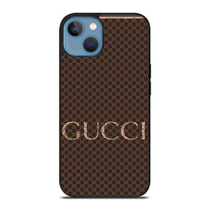 GUCCI LOGO PATTERN BROWN EMBLEM iPhone 13 Case Cover GUCCI LOGO PATTERN BROWN EMBLEM iPhone 13 Case Cover