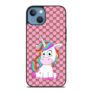 GUCCI LOGO PATTERN CUTE UNICORN iPhone 13 Case Cover GUCCI LOGO PATTERN CUTE UNICORN iPhone 13 Case Cover