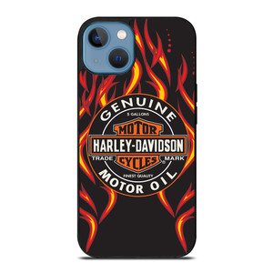 HARLEY DAVIDSON GENUINE MOTOR OIL BADGE iPhone 13 Case Cover HARLEY DAVIDSON GENUINE MOTOR OIL BADGE iPhone 13 Case Cover