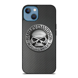 HARLEY DAVIDSON MOTORCYCLES SKULL LOGO CARBON iPhone 13 Case Cover
