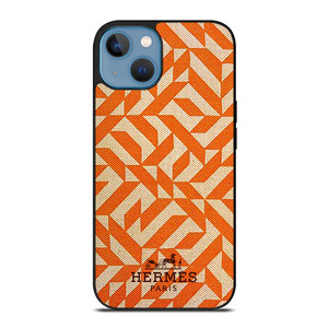 HERMES PARIS PATTERN ORANGE iPhone 13 Case Cover