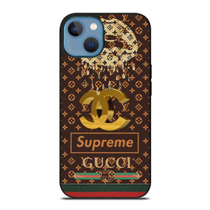 LOUIS VUITTON CHANEL SUPREME GUCCI PATTERN iPhone 13 Case Cover LOUIS VUITTON CHANEL SUPREME GUCCI PATTERN iPhone 13 Case Cover