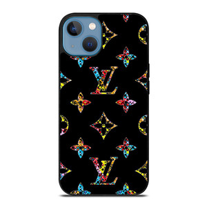 LOUIS VUITTON LOGO LV BLACK COLOR MIX iPhone 13 Case Cover LOUIS VUITTON LOGO LV BLACK COLOR MIX iPhone 13 Case Cover