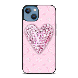 LOUIS VUITTON LOGO PINK HEART DIAMOND iPhone 13 Case Cover