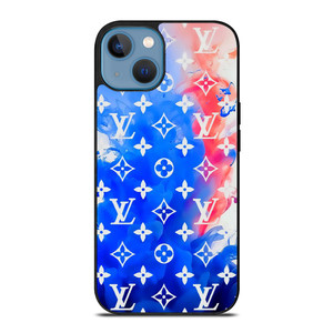 LOUIS VUITTON LV LOGO PATTERN BLUE RED iPhone 13 Case Cover