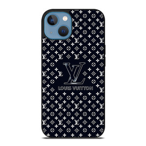 LOUIS VUITTON LV LOGO PATTERN NAVY iPhone 13 Case Cover LOUIS VUITTON LV LOGO PATTERN NAVY iPhone 13 Case Cover