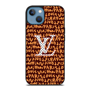 LOUIS VUITTON LV PARIS PATTERN LOGO BROWN iPhone 13 Case Cover