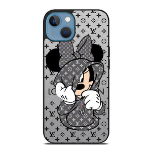 MINNIE MOUSE DISNEY FEAT LOUIS VUITTON LV GRAY iPhone 13 Case Cover MINNIE MOUSE DISNEY FEAT LOUIS VUITTON LV GRAY iPhone 13 Case Cover
