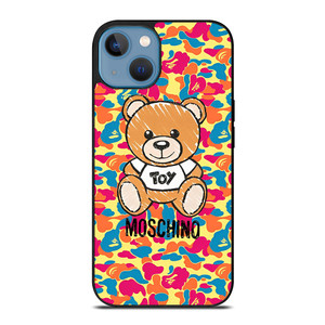 MOSCHINO X BAPE CAMO iPhone 13 Case Cover MOSCHINO X BAPE CAMO iPhone 13 Case Cover