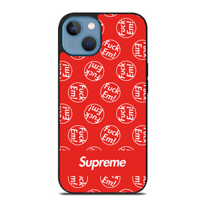 SUPREME FUCK EM PATTERN iPhone 13 Case Cover