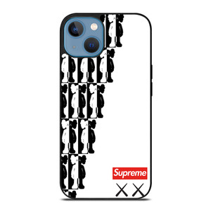 SUPREME KAWS BLACK WHITE iPhone 13 Case Cover