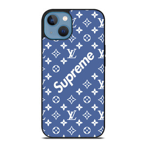 SUPREME LOUIS VUITTON BLUE iPhone 13 Case Cover SUPREME LOUIS VUITTON BLUE iPhone 13 Case Cover