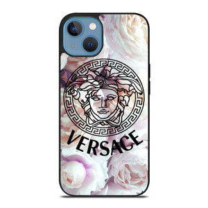 VERSACE LOGO ICON WHITE ROSE iPhone 13 Case Cover