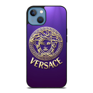 VERSACE SILVER VIOLET LOGO iPhone 13 Case Cover