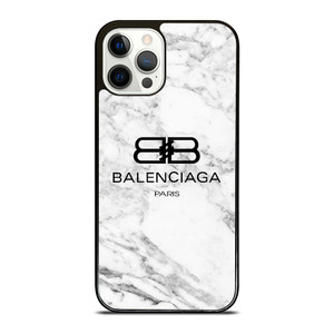 BALENCIAGA PARIS LOGO MARBLE iPhone 12 Pro Case Cover