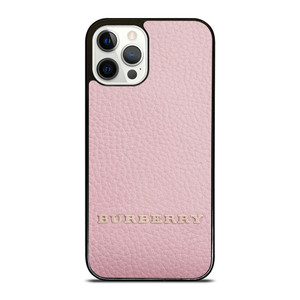 BURBERRY LOGO ON PINK LEATHER iPhone 12 Pro Case Cover BURBERRY LOGO ON PINK LEATHER iPhone 12 Pro Case Cover