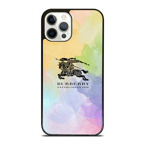 BURBERRY LONDON LOGO COLORFUL iPhone 12 Pro Case Cover