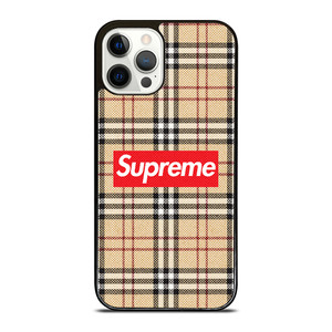 BURBERRY X SUPREME iPhone 12 Pro Case Cover