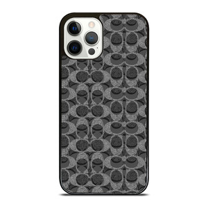 COACH BLACK GREY PATTERN LOGO iPhone 12 Pro Case Cover COACH BLACK GREY PATTERN LOGO iPhone 12 Pro Case Cover