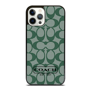 COACH GREEN LOGO PATTERN iPhone 12 Pro Case Cover COACH GREEN LOGO PATTERN iPhone 12 Pro Case Cover