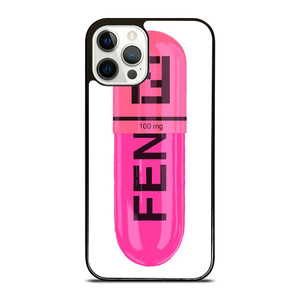 FENDI LOGO 100 MG PINK DRUG ICON iPhone 12 Pro Case Cover FENDI LOGO 100 MG PINK DRUG ICON iPhone 12 Pro Case Cover