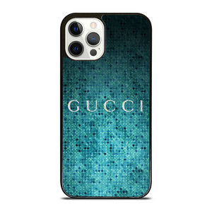 GUCCI LOGO BLUE POLKADOTS iPhone 12 Pro Case Cover