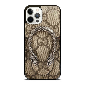 GUCCI LOGO ICON BROWN BAG iPhone 12 Pro Case Cover
