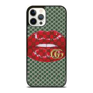 GUCCI LOGO PATTERN LIPS ICON iPhone 12 Pro Case Cover