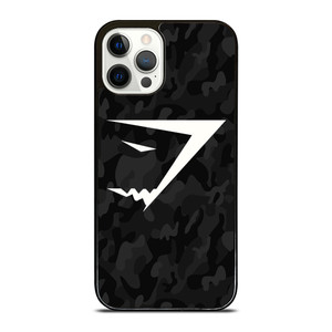 GYMSHARK BLACK CAMO iPhone 12 Pro Case Cover
