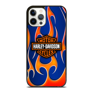 HARLEY DAVIDSON BLUE FLAME LOGO iPhone 12 Pro Case Cover HARLEY DAVIDSON BLUE FLAME LOGO iPhone 12 Pro Case Cover