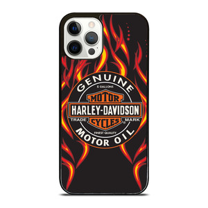 HARLEY DAVIDSON GENUINE MOTOR OIL BADGE iPhone 12 Pro Case Cover HARLEY DAVIDSON GENUINE MOTOR OIL BADGE iPhone 12 Pro Case Cover