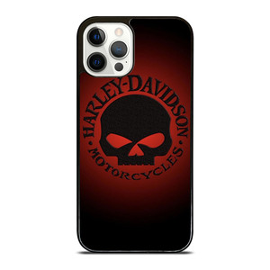HARLEY DAVIDSON MOTORCYCLES COMPANY SKULL LOGO RED iPhone 12 Pro Case Cover