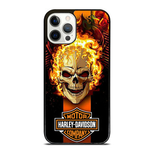 HARLEY DAVIDSON SKULL FIRE iPhone 12 Pro Case Cover