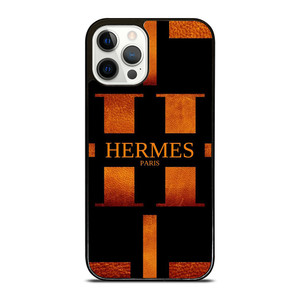 HERMES PARIS LOGO ORANGE LEATHER iPhone 12 Pro Case Cover HERMES PARIS LOGO ORANGE LEATHER iPhone 12 Pro Case Cover