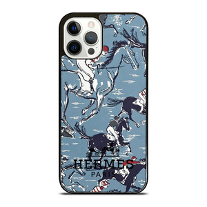 HERMES PARIS PATTERN HORSE iPhone 12 Pro Case Cover