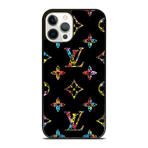 LOUIS VUITTON LOGO LV BLACK COLOR MIX iPhone 12 Pro Case Cover LOUIS VUITTON LOGO LV BLACK COLOR MIX iPhone 12 Pro Case Cover