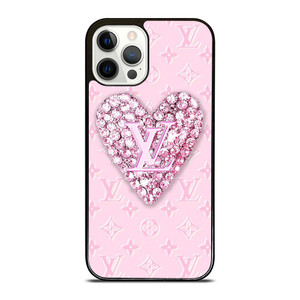 LOUIS VUITTON LOGO PINK HEART DIAMOND iPhone 12 Pro Case Cover LOUIS VUITTON LOGO PINK HEART DIAMOND iPhone 12 Pro Case Cover