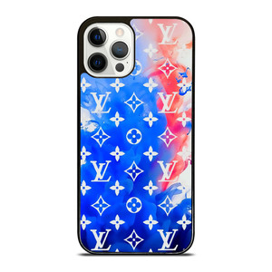 LOUIS VUITTON LV LOGO PATTERN BLUE RED iPhone 12 Pro Case Cover