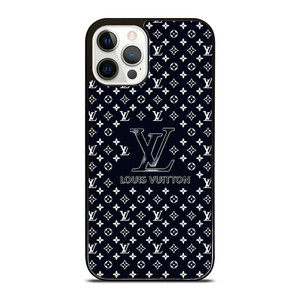 LOUIS VUITTON LV LOGO PATTERN NAVY iPhone 12 Pro Case Cover LOUIS VUITTON LV LOGO PATTERN NAVY iPhone 12 Pro Case Cover