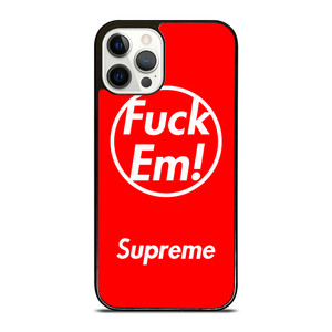 SUPREME FUCK EM RED iPhone 12 Pro Case Cover SUPREME FUCK EM RED iPhone 12 Pro Case Cover