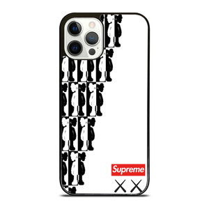 SUPREME KAWS BLACK WHITE iPhone 12 Pro Case Cover SUPREME KAWS BLACK WHITE iPhone 12 Pro Case Cover