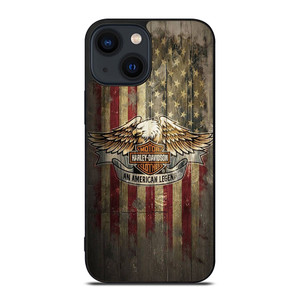 HARLEY DAVIDSON MOTORCYCLES USA WOOD LOGO  iPhone 14 Plus Case Cover