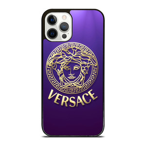 VERSACE SILVER VIOLET LOGO iPhone 12 Pro Case Cover VERSACE SILVER VIOLET LOGO iPhone 12 Pro Case Cover