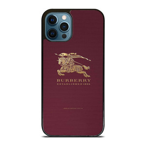 BURBERRY LOGO RED PATTERN iPhone 12 Pro Max Case Cover