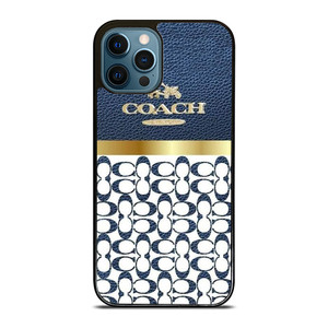 COACH NEW YORK LOGO ON BLUE LEATHER iPhone 12 Pro Max Case Cover COACH NEW YORK LOGO ON BLUE LEATHER iPhone 12 Pro Max Case Cover